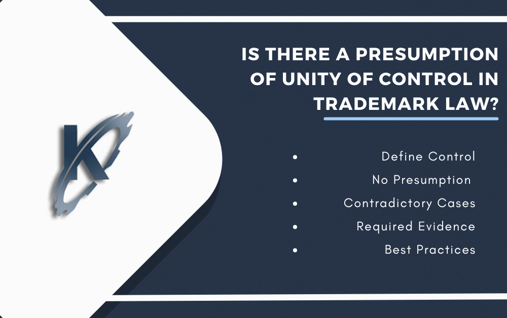 Is there a presumption of unity of control in trademark law? Infographic